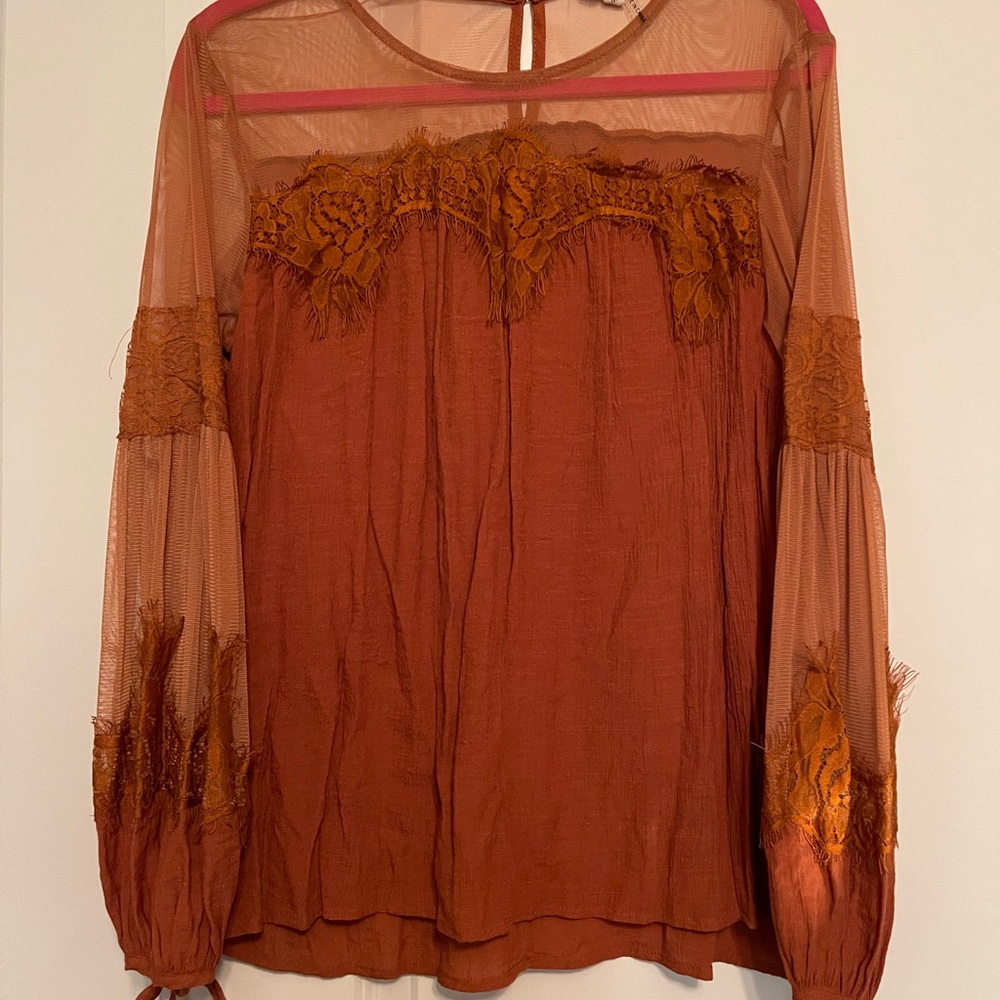 Beautiful burnt orange Vici blouse